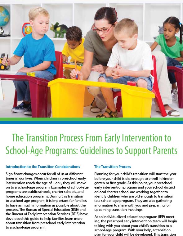 Transitioning from EI to School-Age Programs