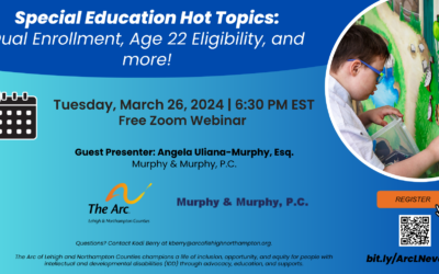 Special Education Hot Topics: Dual Enrollment, Age 22 Eligibility, Re-Evaluations, and more!